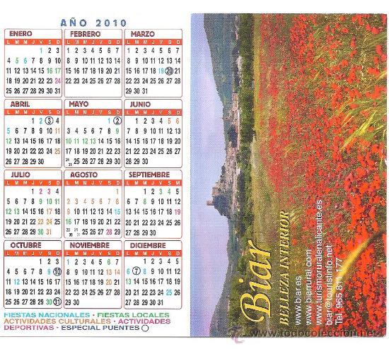 Coleccionismo calendarios: Calendario 2010 Paisaje de Biar