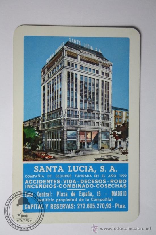 Sammeln von Kalendern: Calendario Heraclio Fournier A&ntilde;o 1970 - Seguros Santa Lucia - Ref122