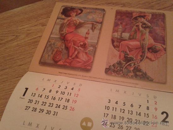Coleccionismo Calendarios: Calendario almanaque de pared con im&aacute;genes modernistas o Art Nouveau. Novelda - Alicante