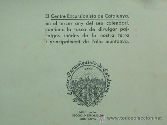 Coleccionismo calendarios: 1936 - CALENDARI DEL CENTRE EXCURSIONISTA DE CATALUNYA - Foto 2