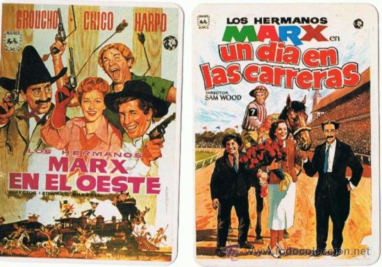 Coleccionismo Calendarios: LCA- 2 CALENDARIOS DE SERIE CINE HERMANOS MARX