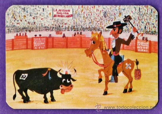 Collezionismo Calendari: calendario bolsillo - corrida de toros / tauromaquia / humor - bar la vi&ntilde;a / barcelona - a&ntilde;o 1973