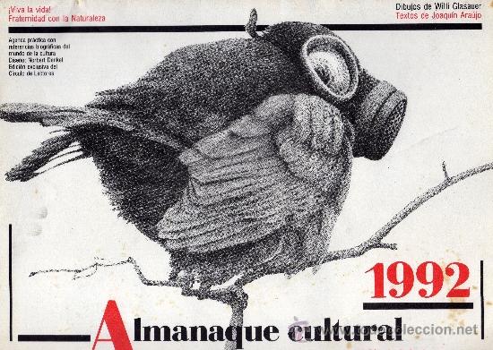 Coleccionismo calendarios: ALMANAQUE CULTURAL 1992