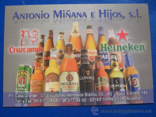 Coleccionismo Calendarios: CERVEZA - CALENDARIO BOLSILLO 2011 (CRUZCAMPO, GUINNESS... -PUBLICIDAD TORREVIEJA) NUEVO