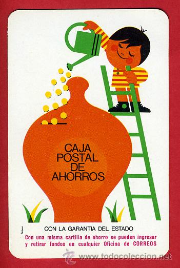 Colecionismo Calend&aacute;rios: CALENDARIO FOURNIER, PUBLICIDAD CAJA POSTAL AHORROS , 1972 , ORIGINAL, CAL8110