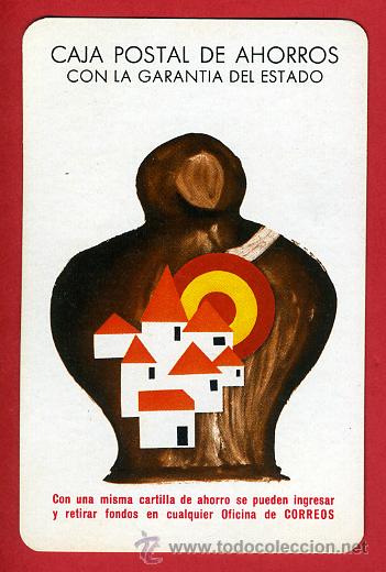 Colecionismo Calend&aacute;rios: CALENDARIO FOURNIER, PUBLICIDAD CAJA POSTAL AHORROS , 1971 , ORIGINAL, CAL8113