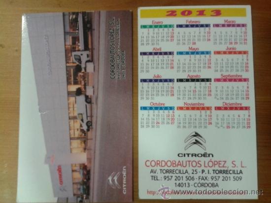 Coleccionismo Calendarios: CALENDARIO DE BOLSILLO CONCESIONARIO COCHE CITROEN A&Ntilde;O 2013