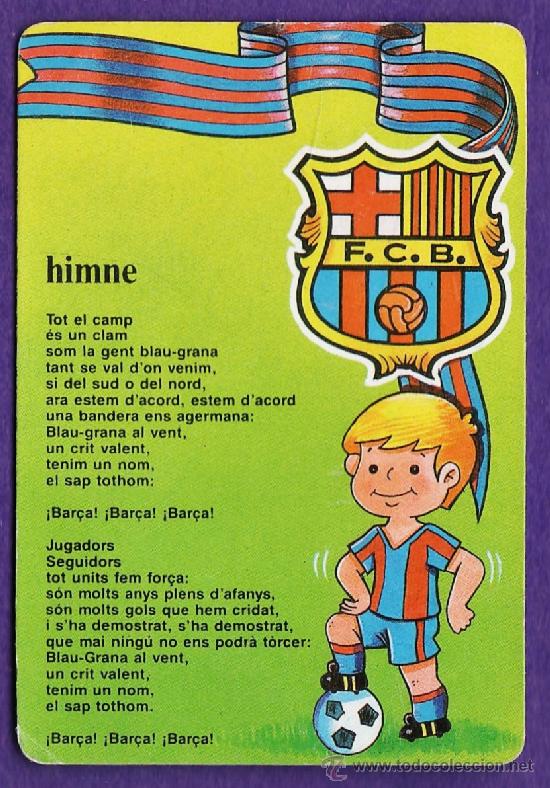 Coleccionismo Calendarios: calendario bolsillo - futbol - fc barcelona / bar&ccedil;a - himne - sin publicidad - a&ntilde;o 1991