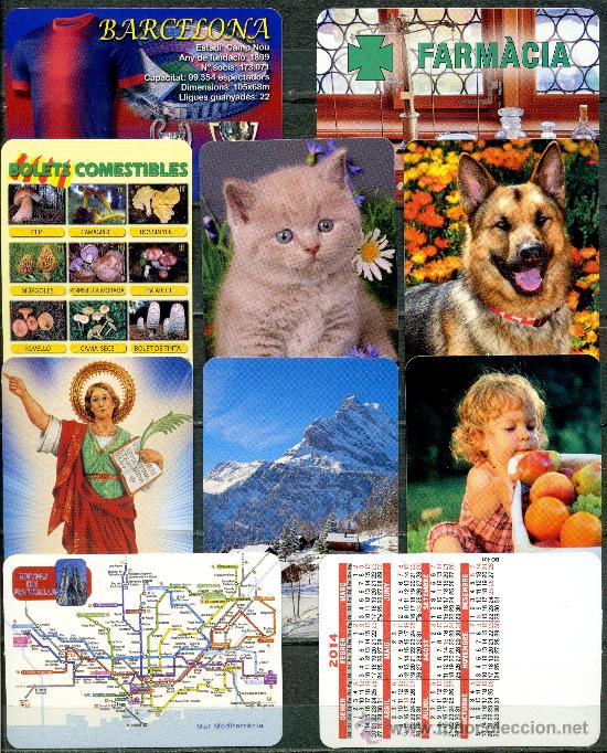 Coleccionismo calendarios: 9 Calendarios Bolsillo - TEMATICOS 2014 Cat. - Foto 1