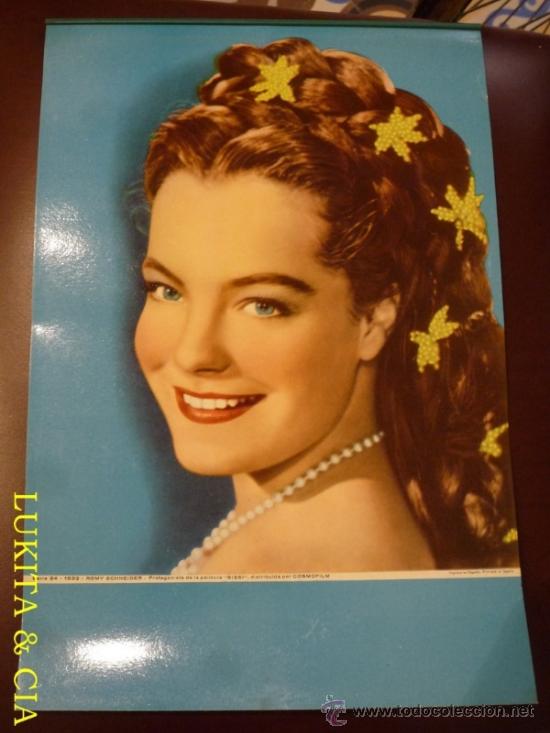 Coleccionismo Calendarios: PORTADA DE ALMANAQUE DE PARED SIN IMPRIMIR CON FOTOGRAF&Iacute;A DE ROMY SCHNEIDER