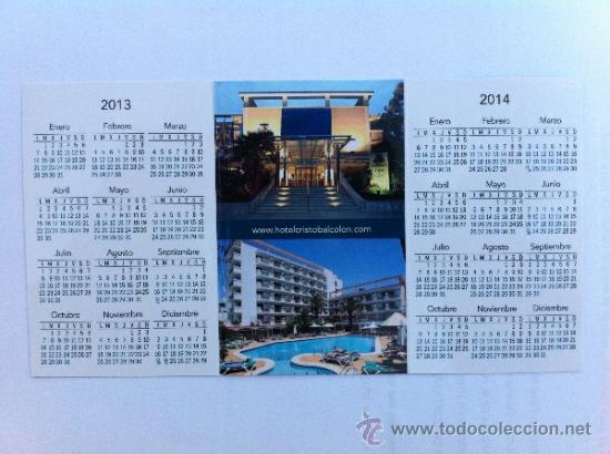 Coleccionismo calendarios: CALENDARIO TR&Iacute;PTICO A&Ntilde;OS 2013 Y 2014. PUBLICIDAD HOTEL CRISTOBAL COL&Oacute;N  DE PLAYA DE PALMA. MALLORCA
