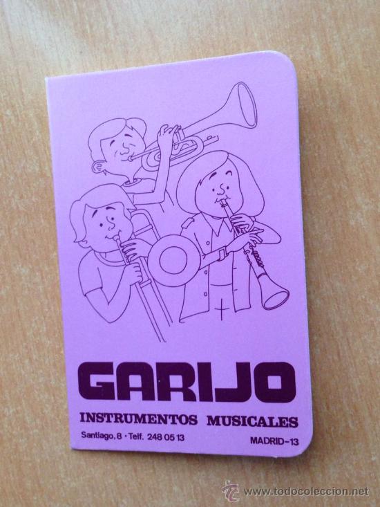 Coleccionismo calendarios: GARIJO 1981 INSTRUMENTOS MUSICALES