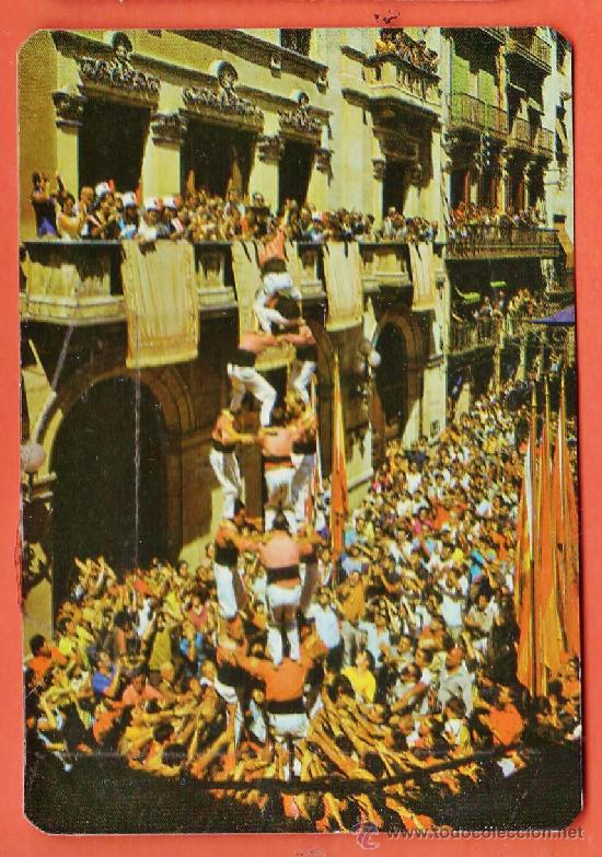 Colecionismo Calend&aacute;rios: calendario bolsillo - castellers - castells -dorso: dise&ntilde;os virgili y tarre / barcelona - a&ntilde;o 1974 -