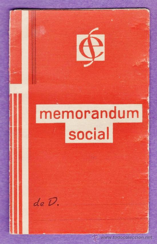 Coleccionismo Calendarios: memorandum social con santoral y calendario de bolsillo - pub.selecciones editori-ver foto -a&ntilde;o 1960