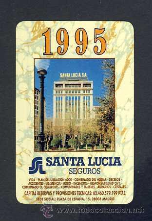 Coleccionismo Calendarios: Calendario Fournier 1995 SANTA LUCIA SEGUROS