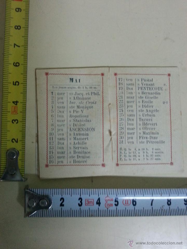 Coleccionismo calendarios: CALENDARIO DE 1907 MINI (FRANCES) - Foto 3