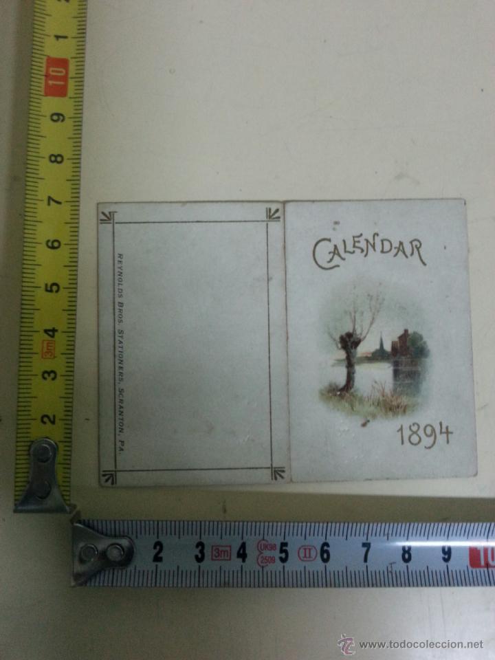 Coleccionismo calendarios: CALENDARIO DE 1894 MINI (INGLES ) - Foto 2