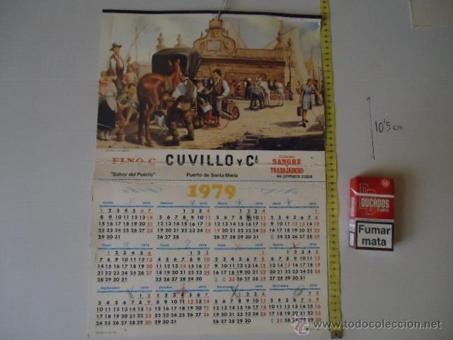 Coleccionismo calendarios: calendario parede 1979 CARTON, CON FALTAL CUBILLO Y COMPA&Ntilde;IA FINO C OLORSO SANGRE Y TRABAJADERO