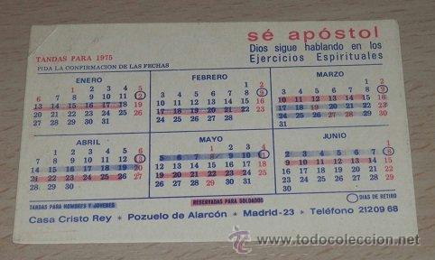 CALEND&Aacute;RIO DEL A&Ntilde;O DE 1975