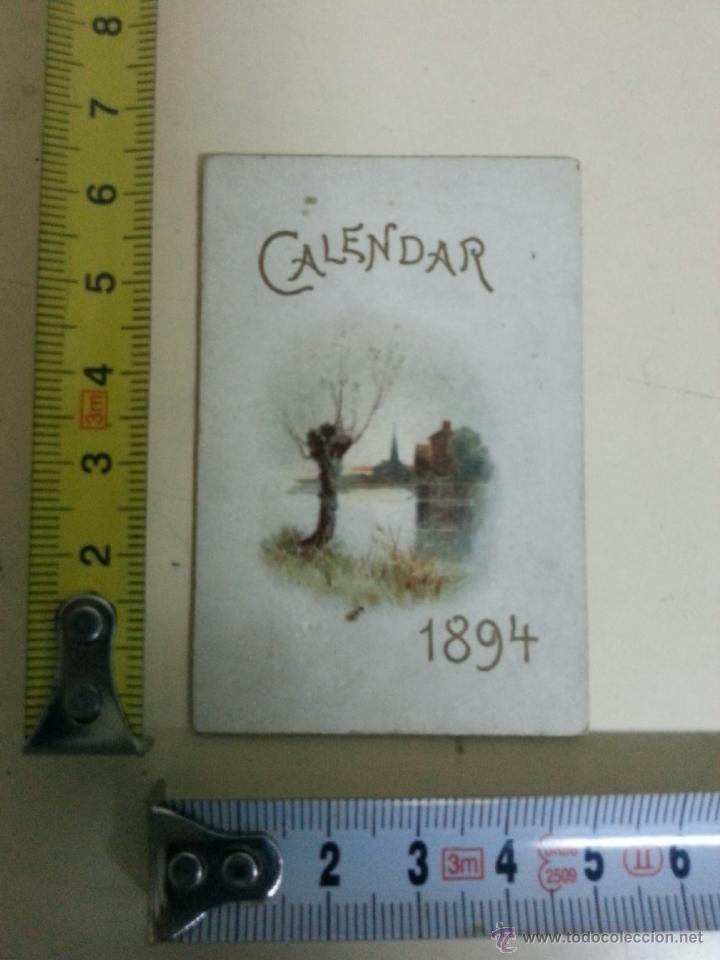 Coleccionismo calendarios: CALENDARIO DE 1894 MINI (INGLES )