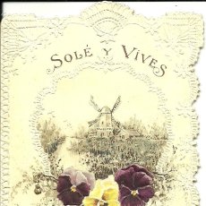 Coleccionismo Calendarios: (CA-1216)CALENDARIO DE BOLSILLO SOLE VIVES CHOCOLATES SAGRADA FAMILIA PARA 1900. Lote 39554394