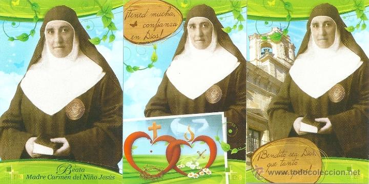 Coleccionismo calendarios: LOTE 3 CALEND.BEATA MADRE CARMEN DEL NI&Ntilde;O JESUS 2010001
