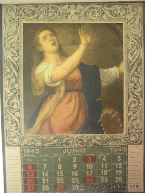 Coleccionismo calendarios: calendario pared 1943,reproducciones museo del prado, barsal bargu&ntilde;o ediciones,album c1