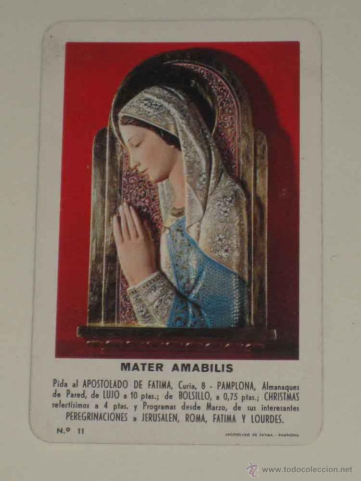 Colecionismo Calend&aacute;rios: CALENDARIO DE FOURNIER DE MATER AMABILIS - A&ntilde;o 1964.