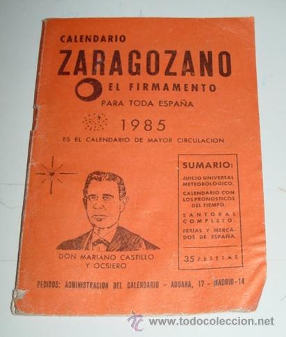 Collectionnisme Calendriers: ANTIGUO CALENDARIO ZARAGOZANO - EL FIRMAMENTO DE 1985 - 56 PAG - MIDE 15 X 10 CMS.