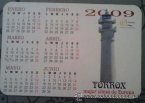 Coleccionismo calendarios: CALENDARIO DE TORROX MEJOR CLIMA DE EUROPA