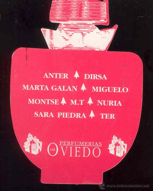 Sammeln von Kalendern: CALENDARIO PERFUMERIAS OVIEDO - A&Ntilde;O 1997