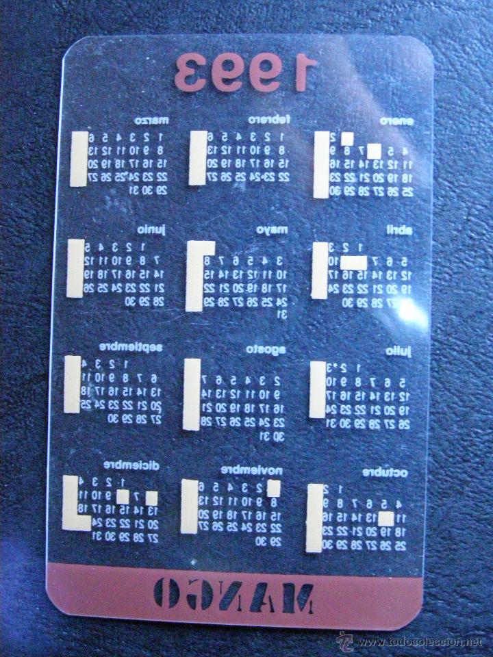 Coleccionismo calendarios: Calendario - Mango - Pl&aacute;sticoTransparente - 1983 - - Foto 2