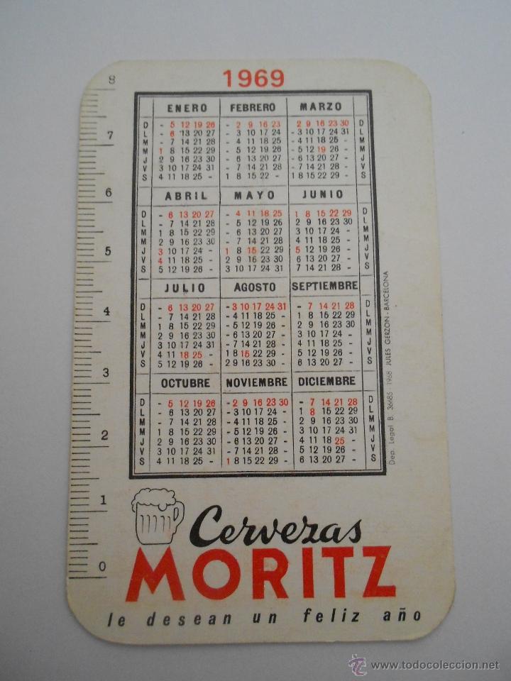 Coleccionismo calendarios: calendario cervezas Moritz 1969,-- - Foto 2