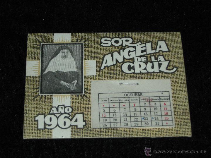 Coleccionismo Calendarios: RARO CALENDARIO DE SANTA ANGELA DE LA CRUZ DEL A&Ntilde;O 1964 - LAS OJAS ESTAN INCOMPLETAS