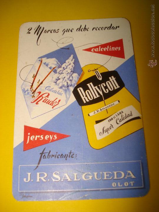 Coleccionismo calendarios: Antiguo Calendario de Jerseys y Calcetines RIUDOR y ROLLYCOTT de J.R. Salgueda de OLOT - A&ntilde;o 1962