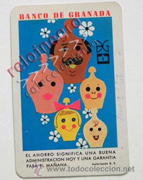 Coleccionismo Calendarios: CALENDARIO DE BOLSILLO DEL A&Ntilde;O 1969 - BANCO DE GRANADA - HERACLIO FOURNIER - PUBLICIDAD BG - A&Ntilde;OS 60