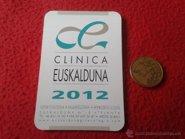 Coleccionismo calendarios: CALENDARIO DE BOLSILLO A&Ntilde;O 2012 PUBLICIDAD CLINICA EUSKALDUNA BILBAO VIZCAYA