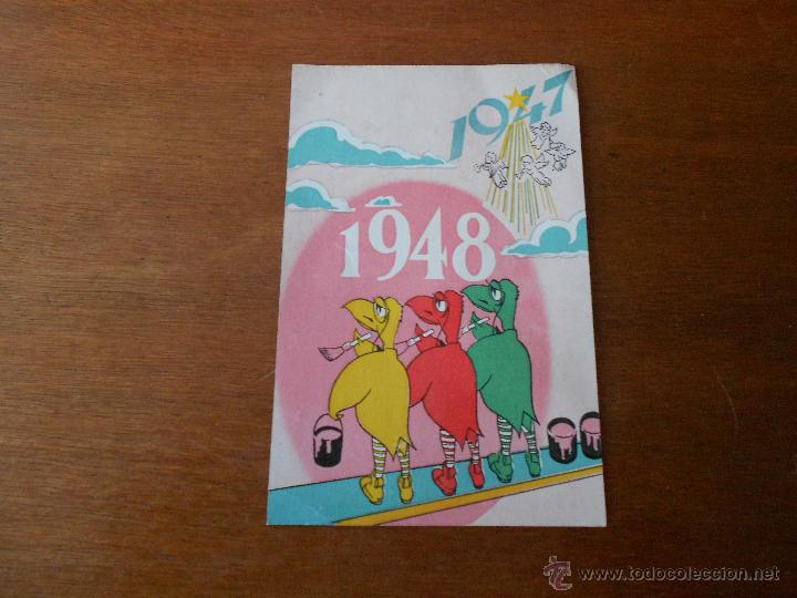 Coleccionismo Calendarios: ANTIGUO Y RARO CALENDARIO DEL A&Ntilde;O 1948