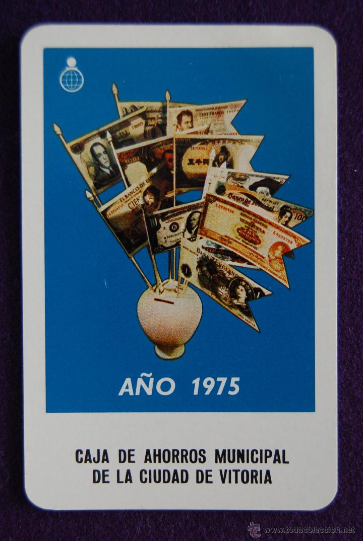 Coleccionismo Calendarios: CALENDARIO FOURNIER. CAJA DE AHORROS MUNICIPAL DE LA CIUDAD DE VITORIA. 1975