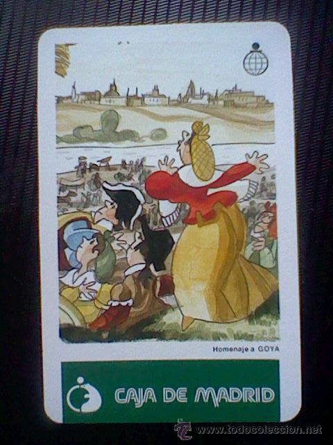 Coleccionismo Calendarios: calendario bolsillo 1989 Fournier homenaje Goya caja madrid