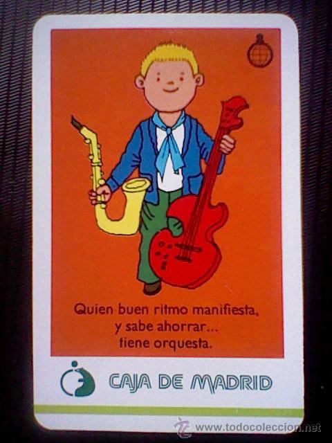 Coleccionismo Calendarios: calendario bolsillo 1988 Fournier CAja madrid  quien buen ritmo manifiesta
