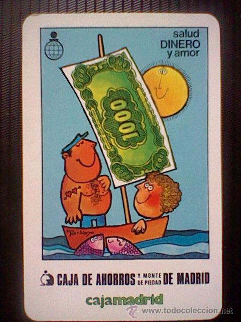 Coleccionismo Calendarios: calendario bolsillo 1984  Fournier CAja madrid