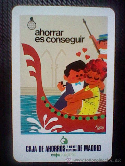 Coleccionismo Calendarios: calendario bolsillo 1982 Fournier banco caja madrid