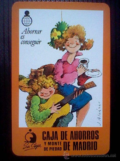 Coleccionismo Calendarios: calendario bolsillo 1981 Fournier caja ahorros madrid