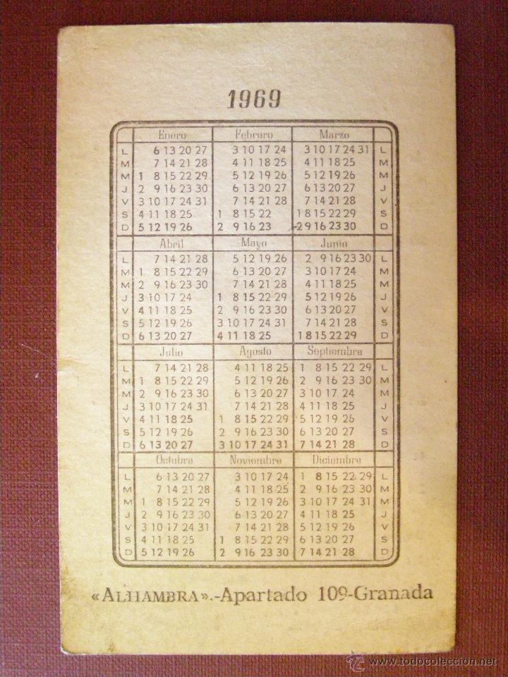 Coleccionismo calendarios: Calendario de Bolsillo  - Programa Filat&eacute;lico 1969 - Blanco y Negro - Foto 2