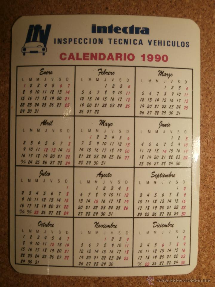 Coleccionismo calendarios: Calendario de Bolsillo - ITV Intectra -  1990 - Foto 2