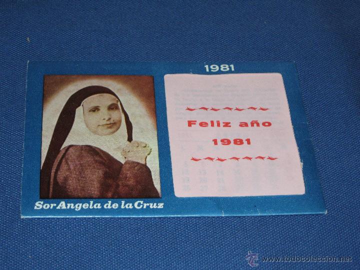 Coleccionismo Calendarios: CALENDARIO DE SOR ANGELA DE LA CRUZ DE 1981 - SIN USO - SANTA ANGELA