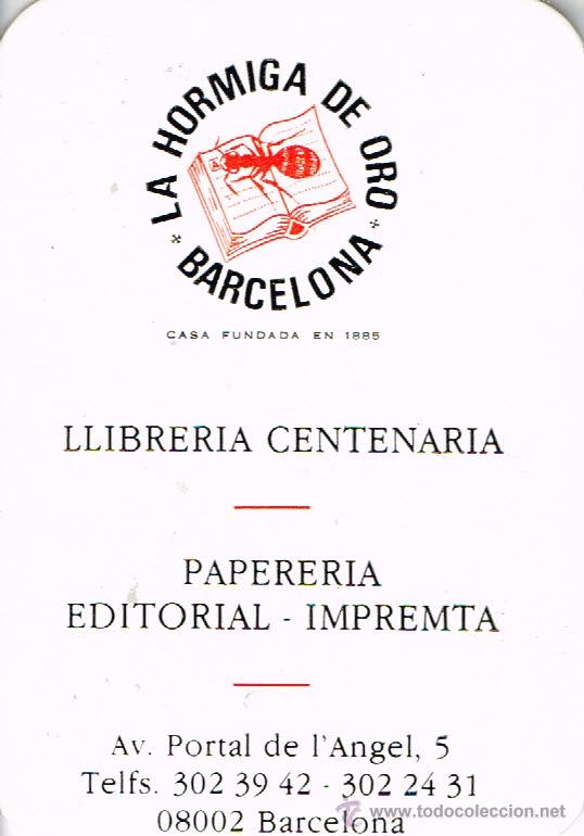 Coleccionismo calendarios: CALENDARIO DE LA LIBRERIA LA HORMIGA DE ORO DE BARCELONA DE 1986