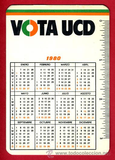 Sammeln von Kalendern: CALENDARIO PUBLICIDAD, UCD PARTIDO POLITICO , 1979 1980 , ORIGINAL, CAL7125