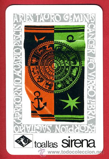 Sammeln von Kalendern: CALENDARIO FOURNIER, PUBLICIDAD TOALLA SIRENA , 1968 ,ORIGINAL, CAL7163